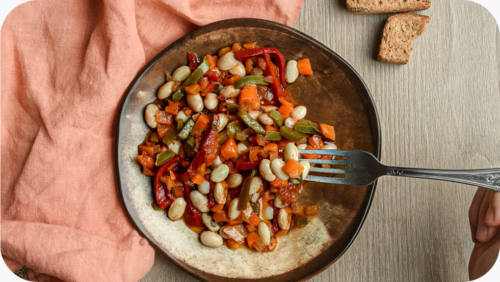 Borlotti Beans Casserole - "Let's Cook Greek"