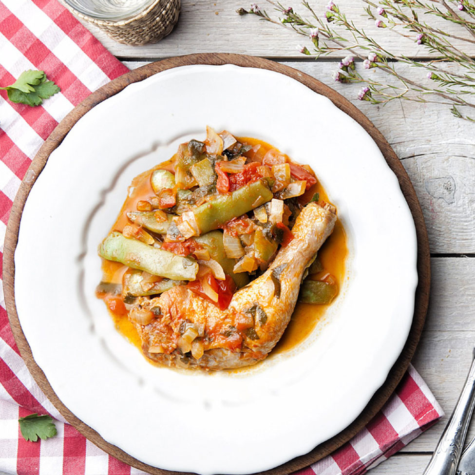 Green Beans Casserole with chicken drumsticks 